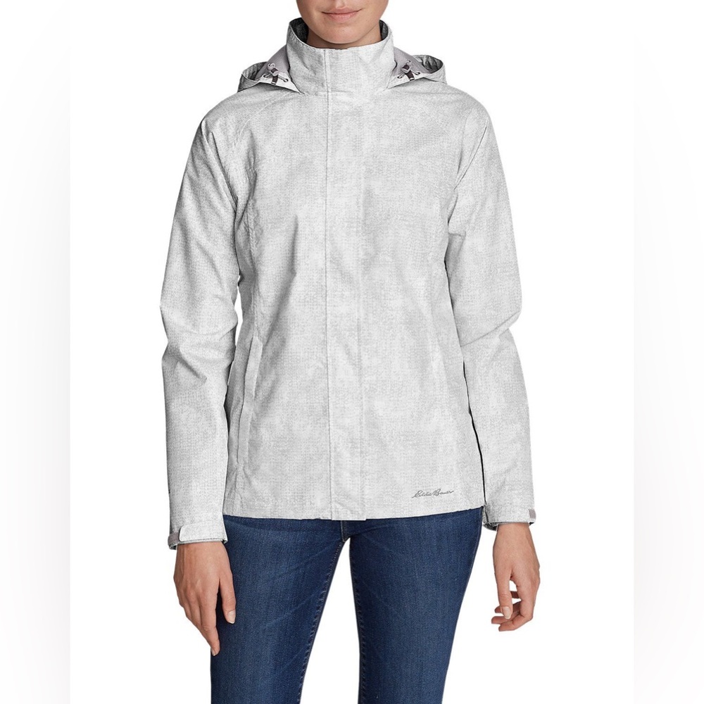 Wind/Waterproof Hoodie Jacket Gray/white Sz S
